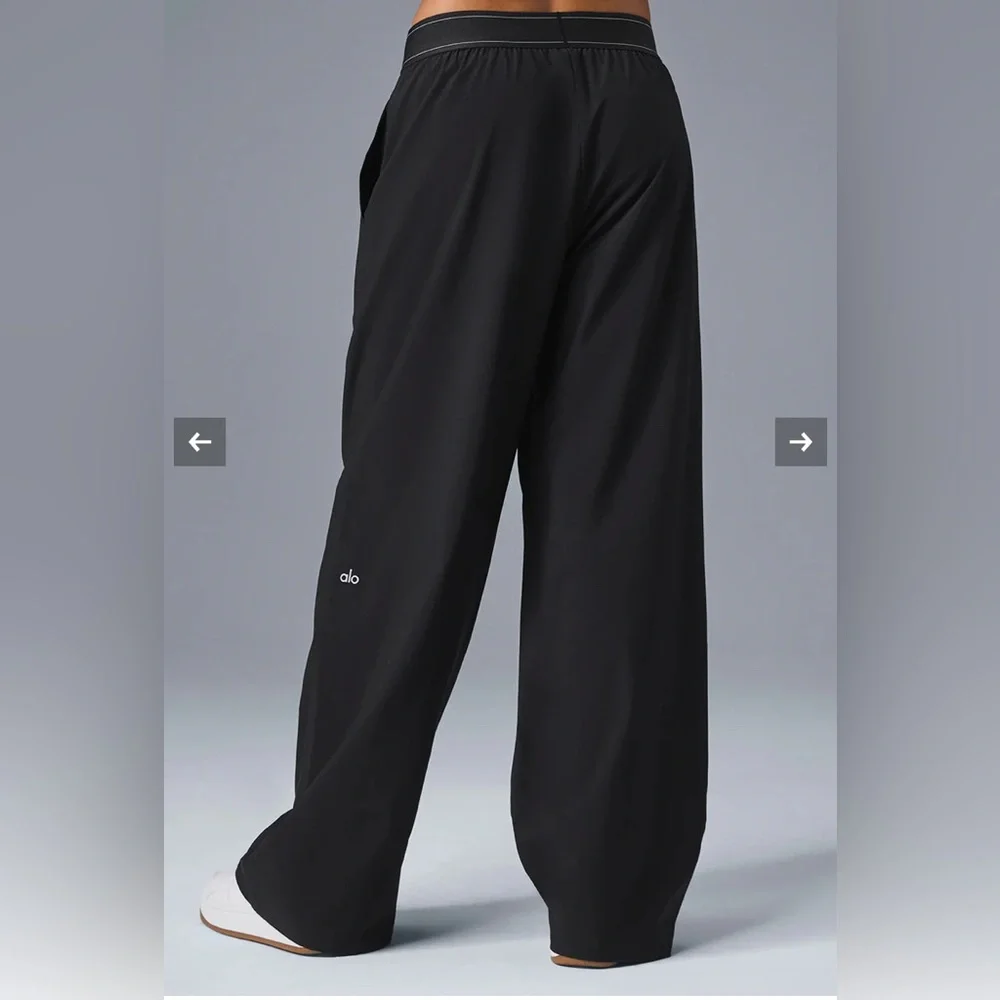 ALO Yoga Black High-Waist Trousers